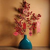 Unfired ceramic vase, festive plain white bottle, Nordic ins style red fruit dried flower decoration, creative home decor Application Scenario